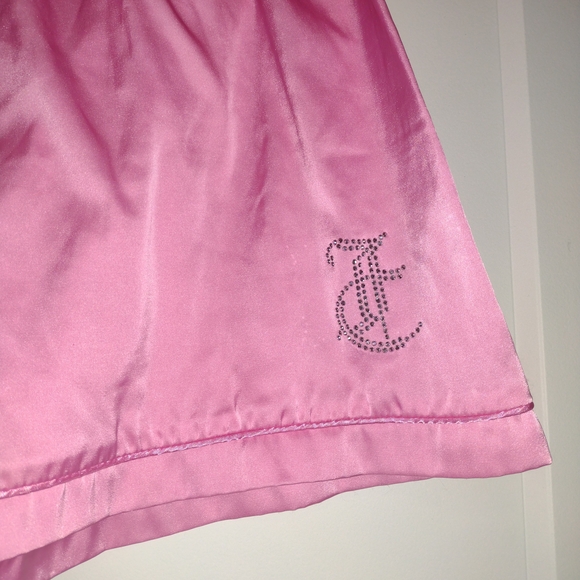 Juicy Couture Pink Satin Shorts - Picture 2 of 4